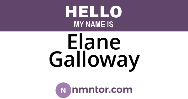 Elane Galloway