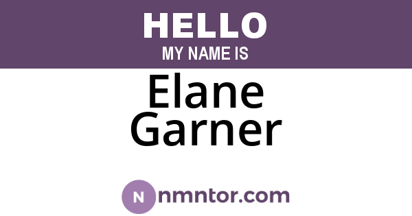 Elane Garner