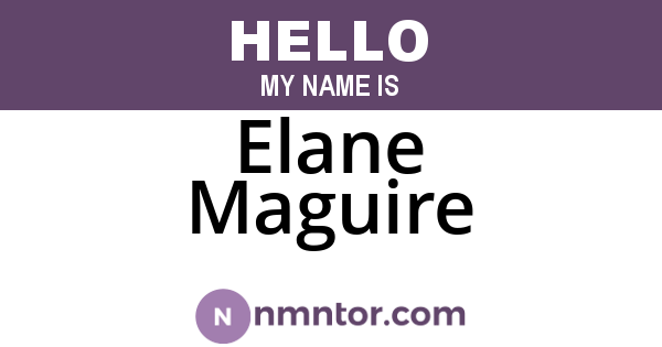 Elane Maguire