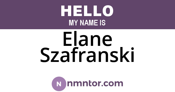 Elane Szafranski