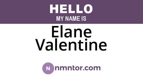 Elane Valentine