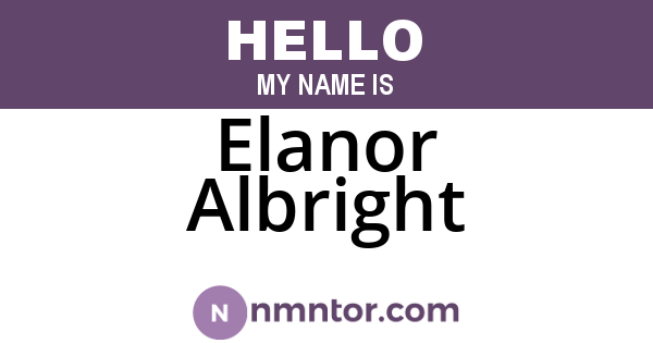 Elanor Albright