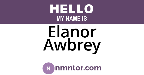 Elanor Awbrey
