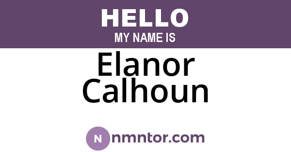 Elanor Calhoun