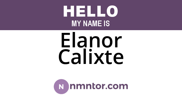 Elanor Calixte