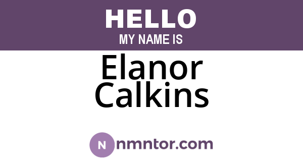 Elanor Calkins