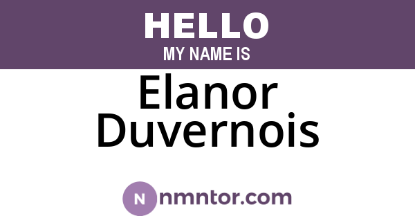 Elanor Duvernois