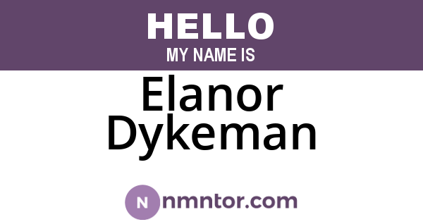 Elanor Dykeman