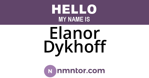 Elanor Dykhoff