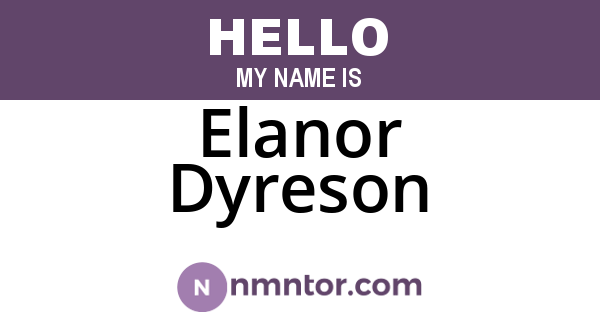 Elanor Dyreson