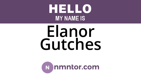 Elanor Gutches