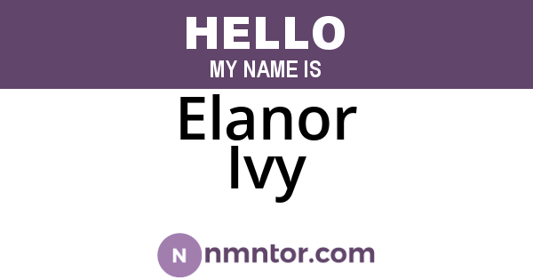 Elanor Ivy