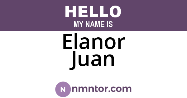 Elanor Juan