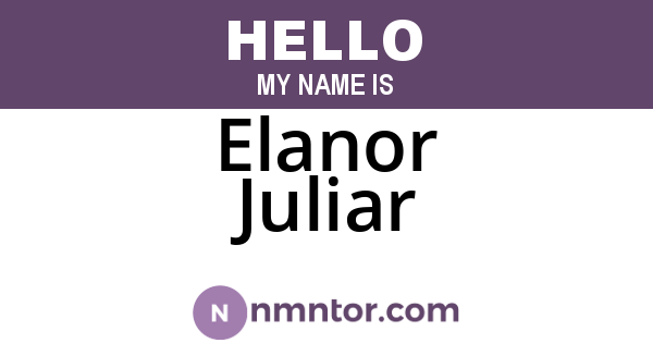 Elanor Juliar
