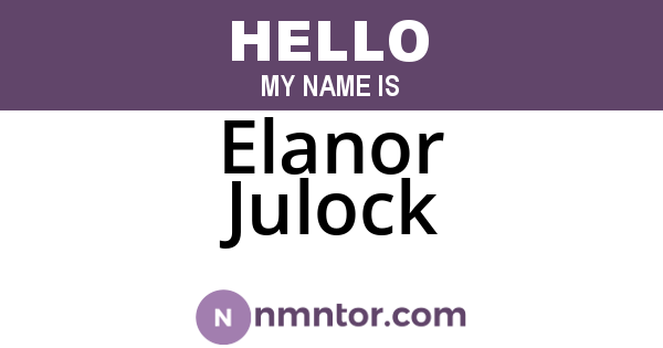 Elanor Julock