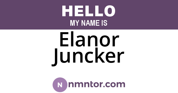Elanor Juncker