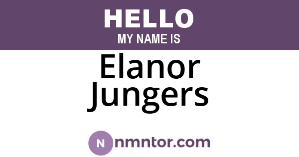 Elanor Jungers