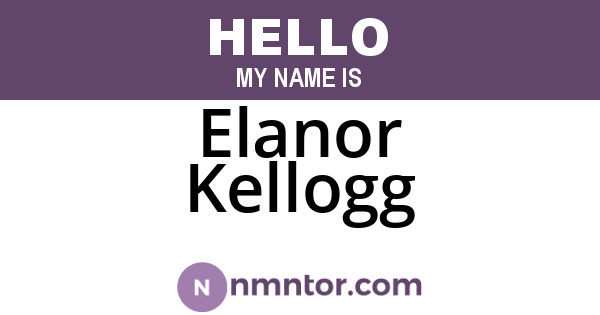 Elanor Kellogg