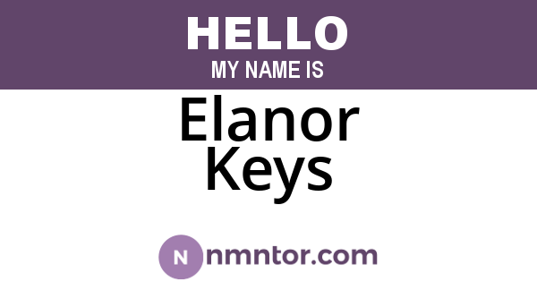 Elanor Keys