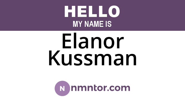 Elanor Kussman