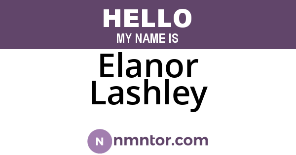Elanor Lashley