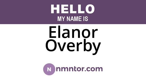 Elanor Overby