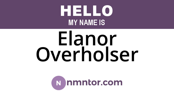 Elanor Overholser