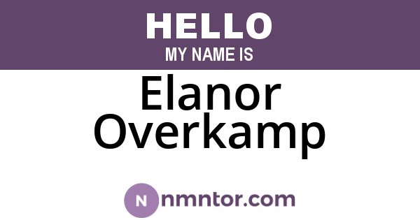 Elanor Overkamp