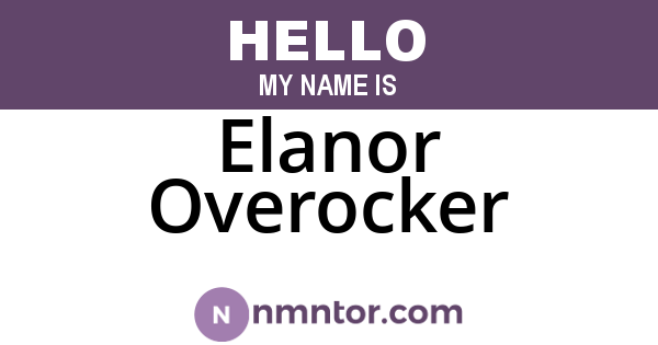 Elanor Overocker