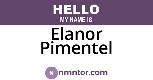 Elanor Pimentel