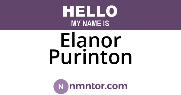 Elanor Purinton