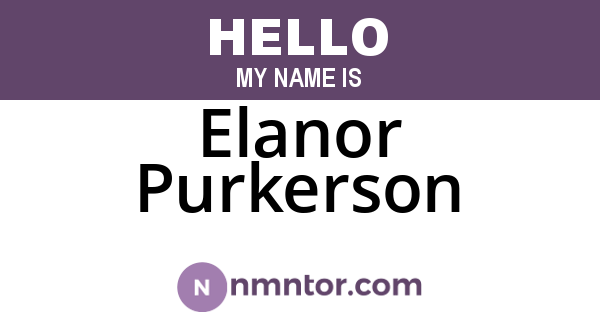 Elanor Purkerson