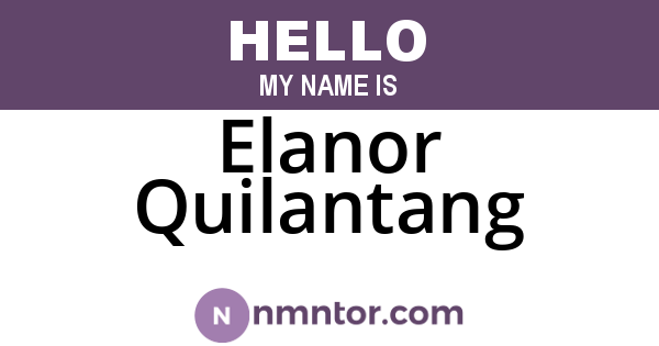 Elanor Quilantang