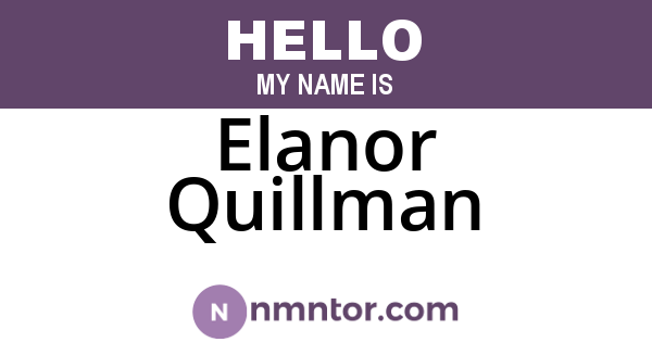 Elanor Quillman