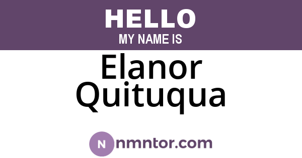 Elanor Quituqua