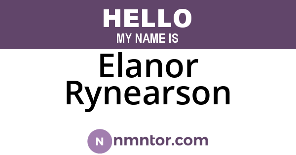 Elanor Rynearson