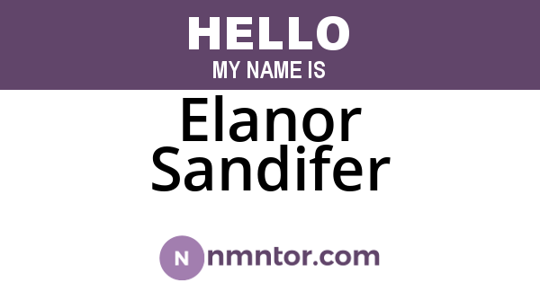 Elanor Sandifer