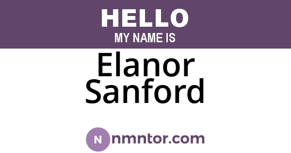 Elanor Sanford