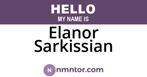 Elanor Sarkissian