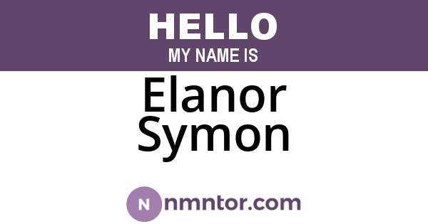 Elanor Symon