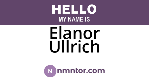 Elanor Ullrich