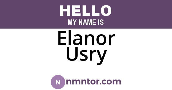 Elanor Usry