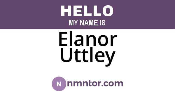 Elanor Uttley