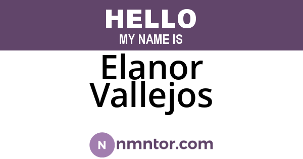 Elanor Vallejos