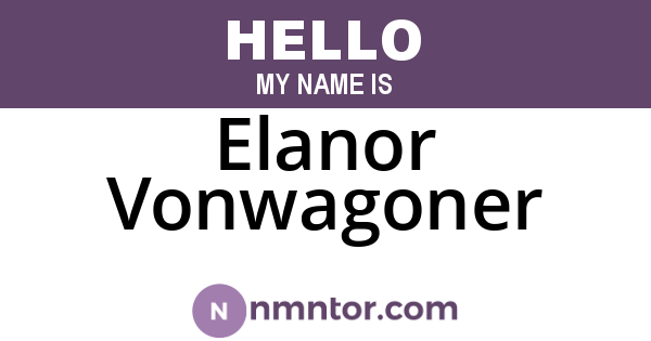 Elanor Vonwagoner