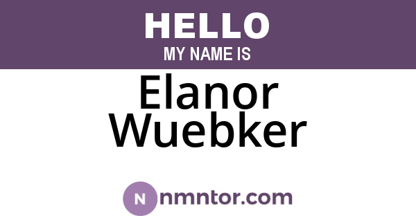 Elanor Wuebker