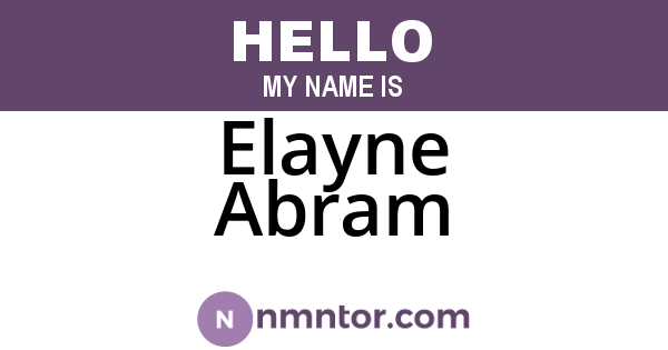 Elayne Abram