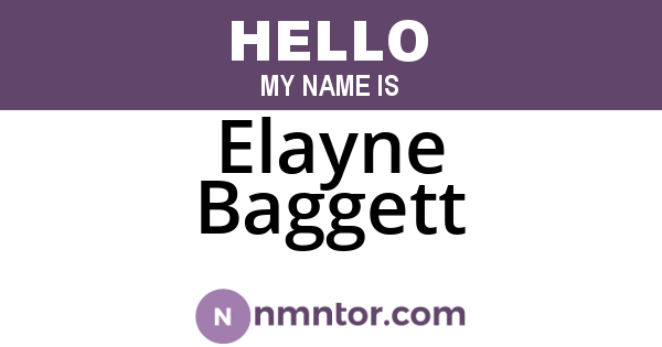 Elayne Baggett