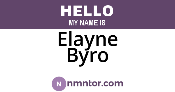 Elayne Byro