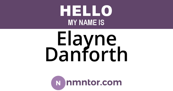 Elayne Danforth